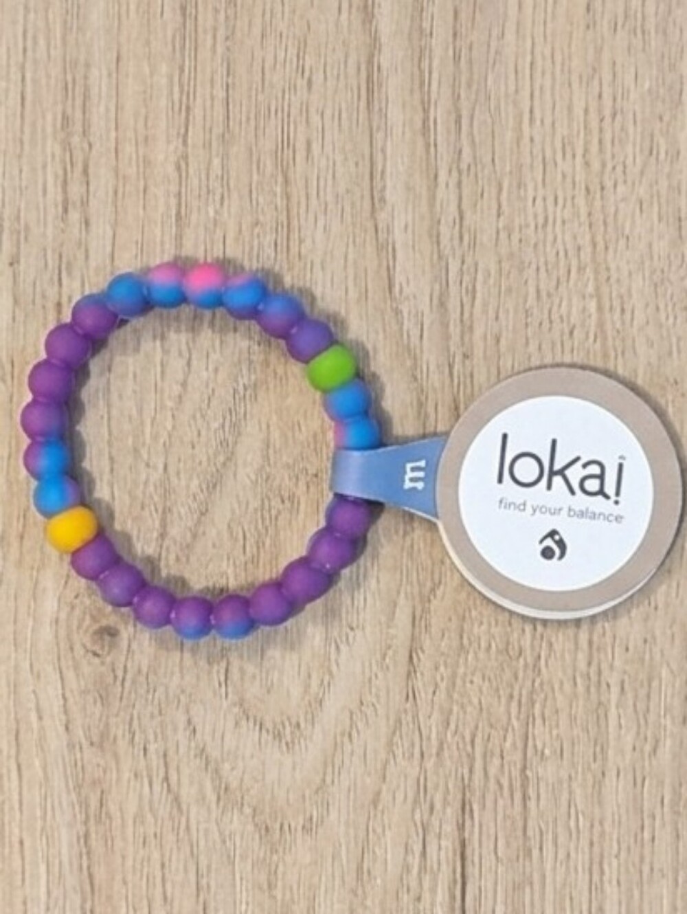 Lokai Kids Balance Bracelet NWT - Pink, Blue, Purple, & Accent Yellow/Green
